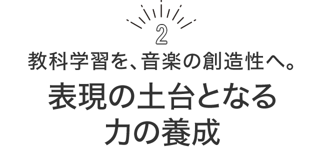 表現の土台となる力の養成